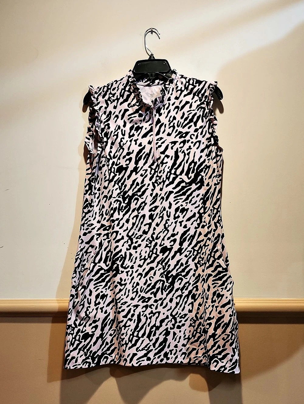 Tail Golf Animal Print Mini Dress in Pink & Black